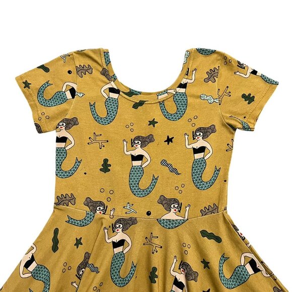 Raspberry Republic Sz 128/134 (7-9Y) Organic Mermaid Twirl Dress - Picture 3 of 10
